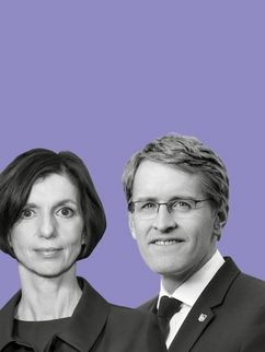 Porträt von Jutta Allmendinger und Daniel Günther.