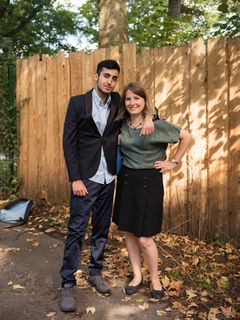 Porträt von Ahmad Khalil mit unserer Autorin Susanne Hörr