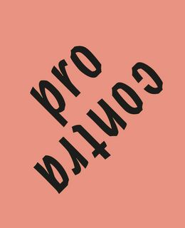 Eine rosarote Kachel mit dem Schriftzug "Pro und Contra"