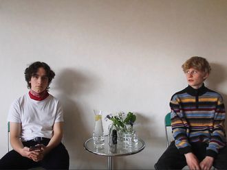 Die Schüler Frederik Iden und Floria Schwarz