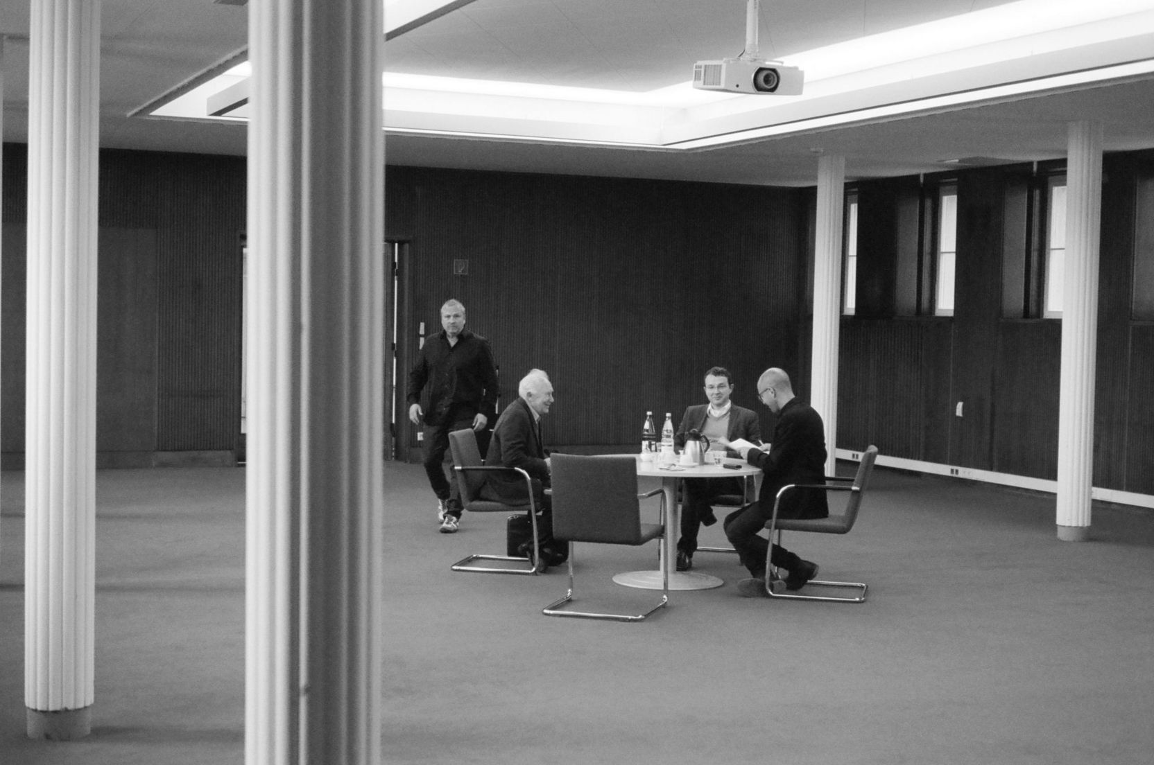 Interviewsituation mit den drei Gesprächspartnern.