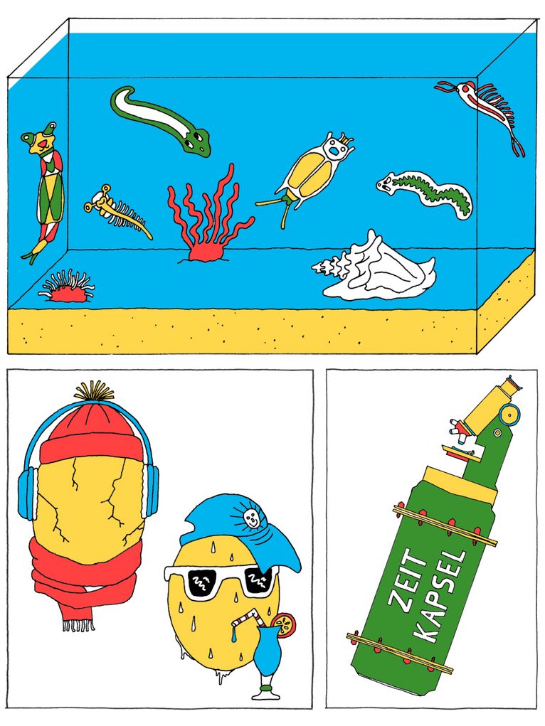 Verschiedene Illustrationen, die unterschiedliche Bedingungen aushalten.