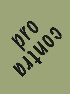 Schriftzug Pro und Contra